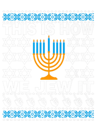 This Is How We Jew It Funny Ugly Happy Hanukkah Sweater  Premium Zip Tote Bag