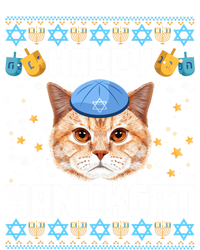 Happy Hanukcat Ugly Hanukkah Sweater Cat Chanukah Jewish Long Sleeve Women's Perfect Tri Rocker Tank