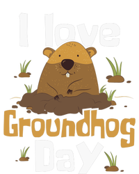 I Love Groundhog Day Funny Woodchuck Groundhog Day Drawstring Bag