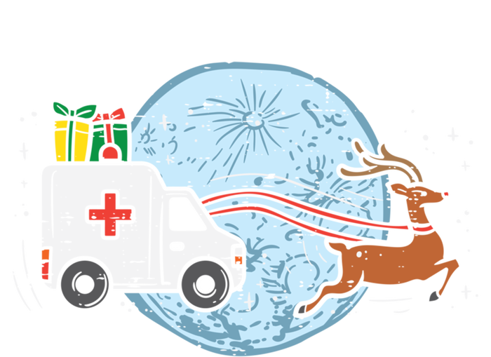 Ambulance Reindeer Nurse Christmas Pajamas Xmas Pjs Medical Meaningful Gift T-Shirt