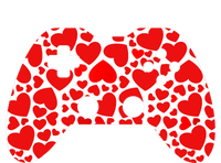 Video Game Controller Heart Valentines Day Boys Gamer Women's Tri-Blend 3/4-Sleeve Raglan Shirt