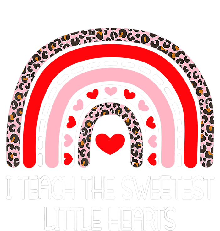 Teacher Valentines Day I Teach The Sweetest Hearts Rainbow 7-Panel Snapback Hat