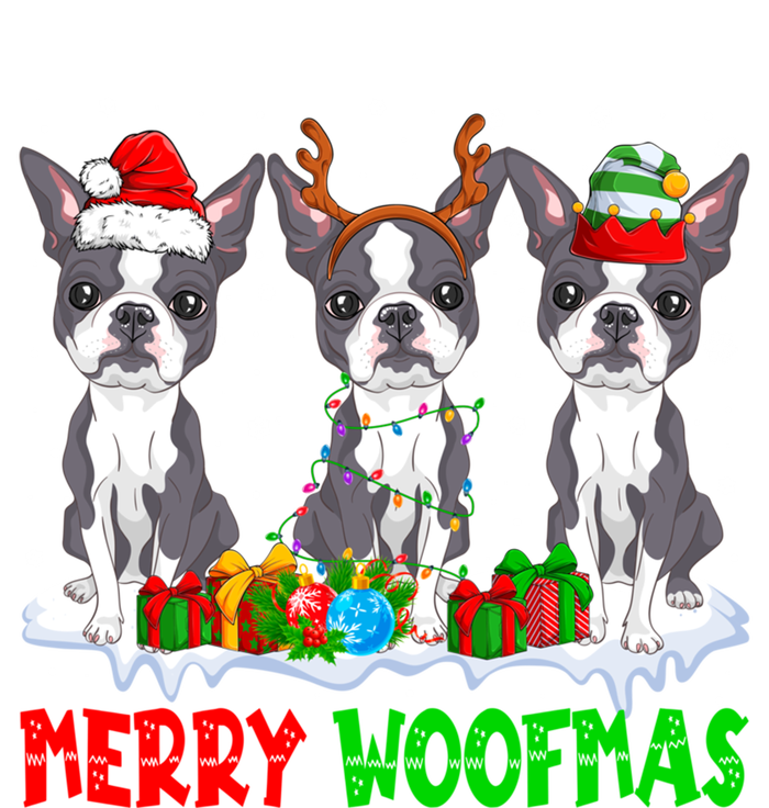 Merry Woofmas Boston Terrier Dog Lover Christmas Pajama Great Gift Coaster