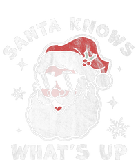 Santa Knows What's Up Funny Christmas Santa Claus Xmas T-Shirt