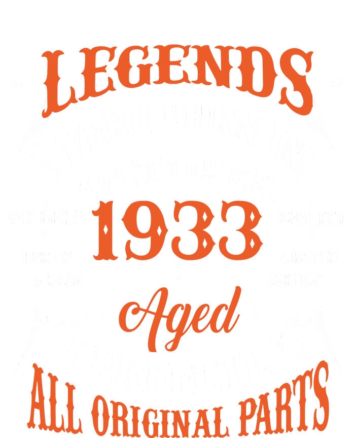 Legend 1933 Vintage 90th Birthday Born In october 1933 Tall Sweatshirt