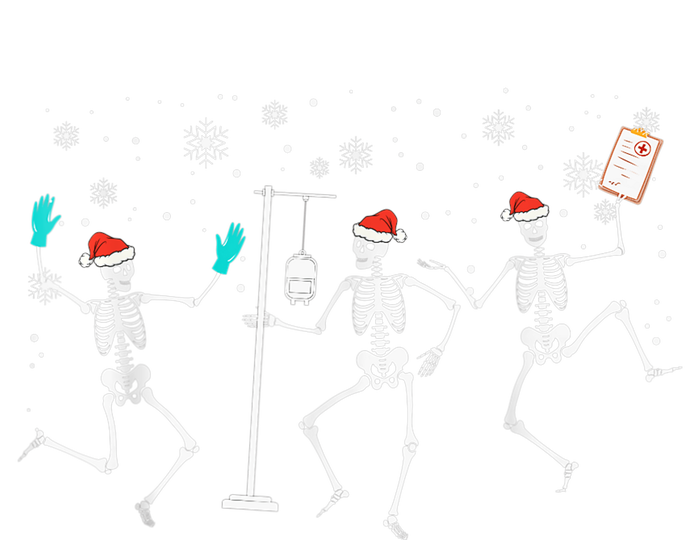 Funny Nurse Skeleton Christmas healthcare Crew Santa T-Shirt