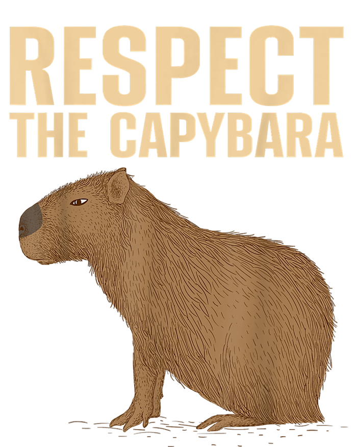 Respect The Capybara Funny Capybara Cavy Rodent Capybara Lover Premium T-Shirt