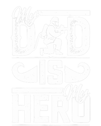 My Father Is My Hero Cool Father's Day Firefighter Dad Valucap Bio-Washed Visor