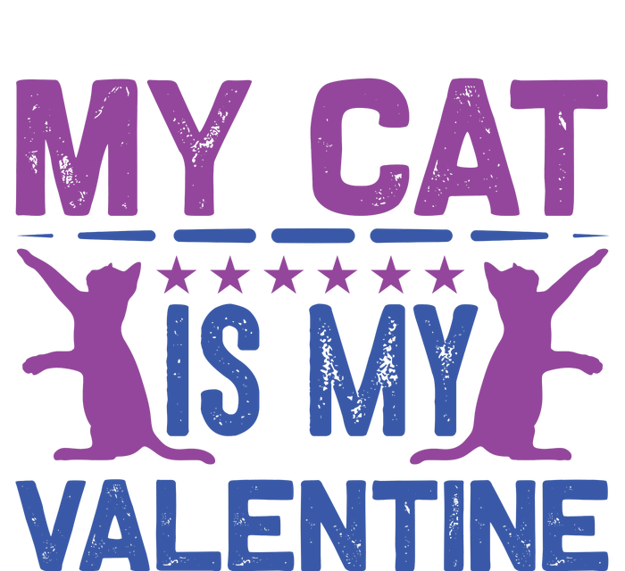 My Cat Is My Valentine Women's Long Sleeve Flannel Pajama Set 