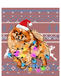 Pomeranian Christmas Lights Ugly Sweater Pomeranian Lover Gift Mesh Reversible Basketball Jersey Tank