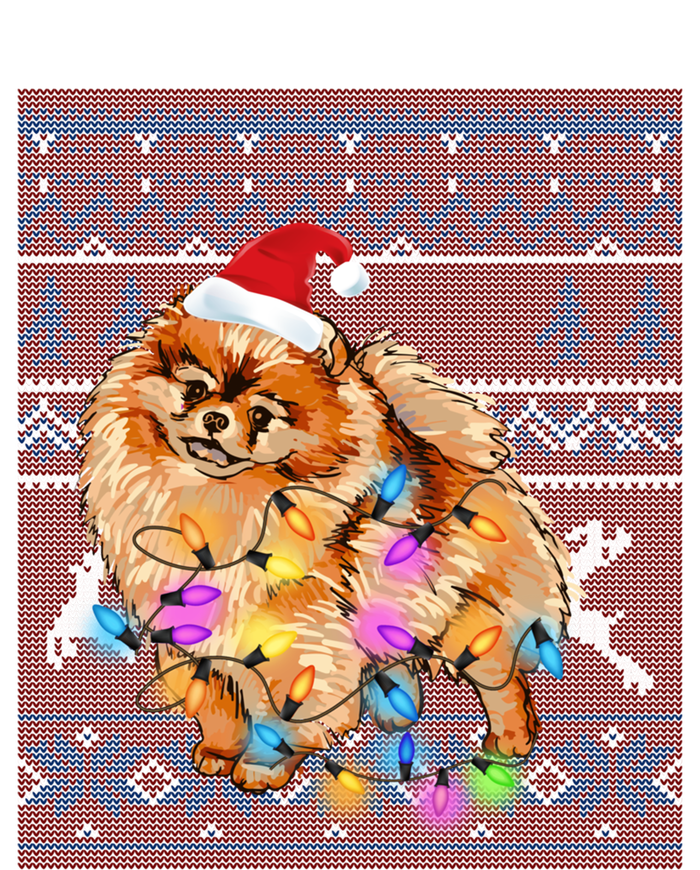 Pomeranian Christmas Lights Ugly Sweater Pomeranian Lover Gift Mesh Reversible Basketball Jersey Tank