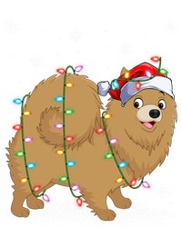 Pomeranian Dog Xmas Lighting Santa Pomeranian Christmas Gift T-Shirt