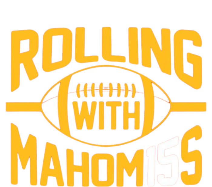 Rolling With Mahomes KC Football Funny Womens Cotton Relaxed Long Sleeve T-Shirt