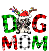 Shih Tzu Dog Mom Buffalo Plaid Xmas Pajama Reindeer Horn Gift Tall Long Sleeve T-Shirt