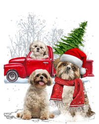 Shih Tzu Dog Riding Red Truck Christmas Tree Xmas Gift Toddler Long Sleeve Shirt