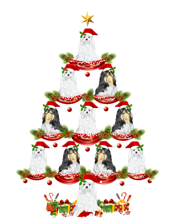 Shih Tzu Dog Xmas Tree Lighting Shih Tzu Christmas Tree Cool Gift Full Zip Hoodie