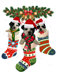 Three Shih Tzu In Sock Christmas Santa Xcute Giftmas Dog Funny Gift 16 in Basic Backpack