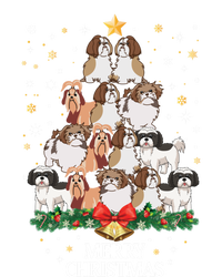 Xmas Shih Tzu Dog Tree Design For Boys Girls Shih Tzu Dog Gift T-Shirt