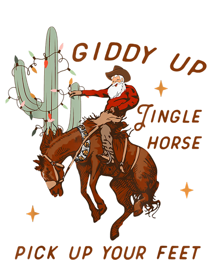 Giddy Up Jingle Horse Pick Up Your Feet Cowboy Santa Xmas Toddler Zip Fleece Hoodie