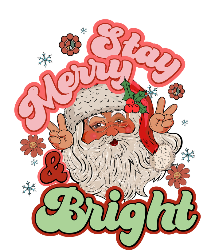 Stay Merry And Bright Santa Claus Christmas Gift Toddler Long Sleeve Shirt