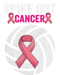 Spike Out Cancer Funny Breast Cancer Awareness Pink Ribbon Volleyball T-Shirt