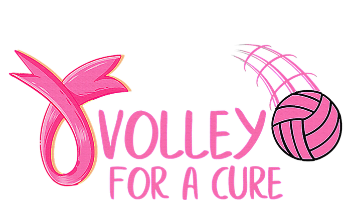 Volleyball Breast Cancer Pink Ribbon Volley for the Cure T-Shirt