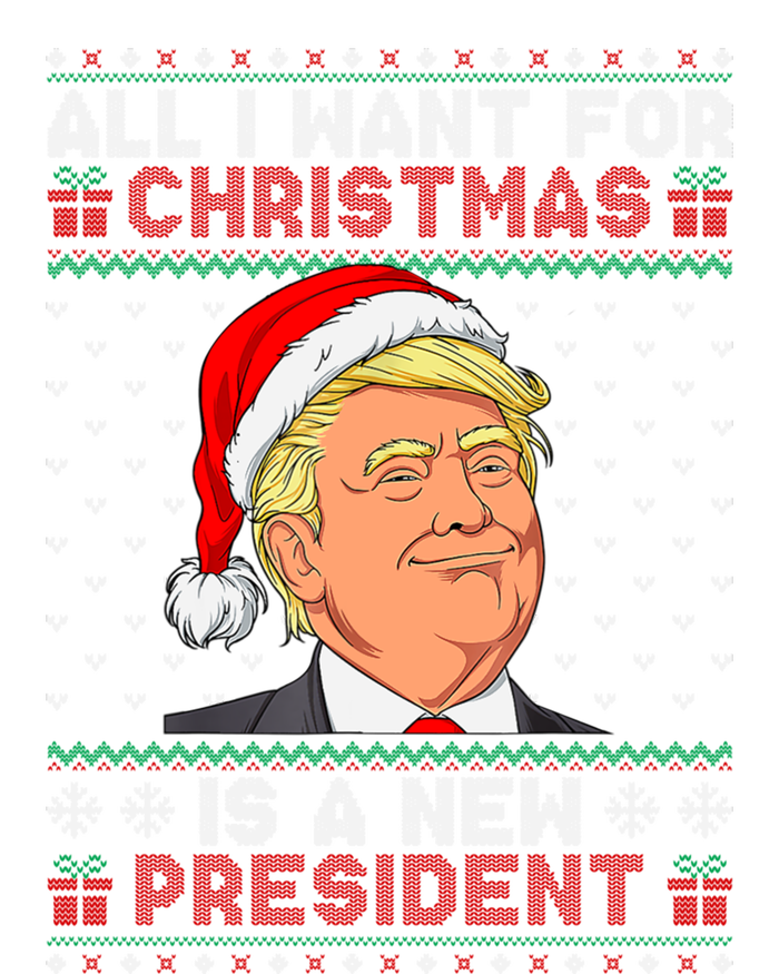 All I Want For Christmas Trump New President Snows Ugly Xmas Gift Stripe Pom Pom Beanie