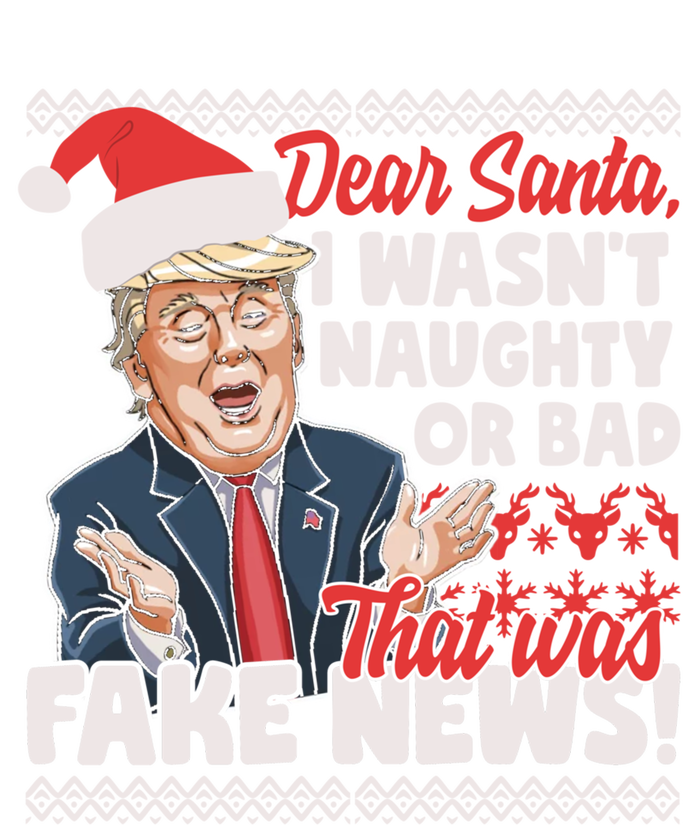 Funny Donald Trump Fake News Ugly Christmas Sweater Style Gift Coaster