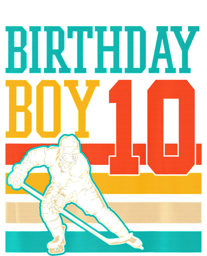 10 Year Old Ice Hockey Themed Birthday Party 10th  Gift Tie-Dye T-Shirt