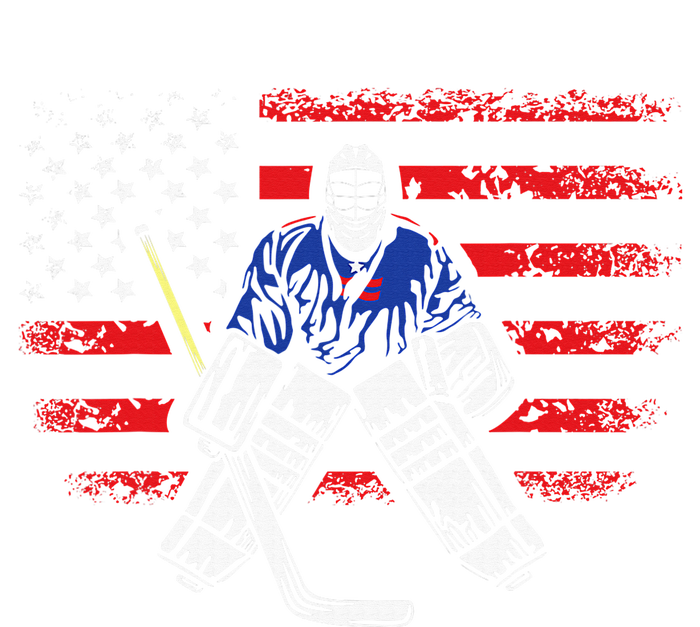 Hockey Goalie Gift USA Flag Hockey Stick Ice Hockey Long Sleeve Pajama Set