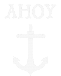 Ahoy Pirate Humor Anchor Ship Ocean Beach Sea Funny Women's Racerback Cropped Tank