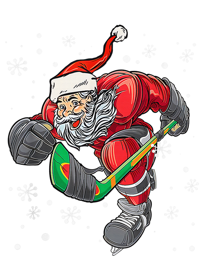 Christmas Santa Claus Player Ice Hockey Funny Tall Long Sleeve T-Shirt