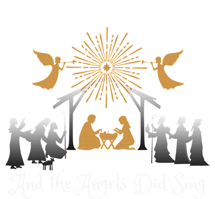 Christian Nativity And the Angels Did Sing Funny Christmas T-Shirt