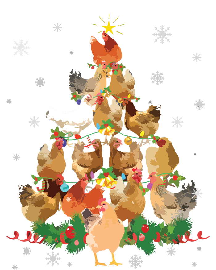 Funny Chicken Christmas Tree T-Shirt