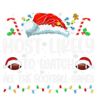 Most Likely To Watch All The Football Games Christmas Family  High Crown Mesh Back Trucker Hat