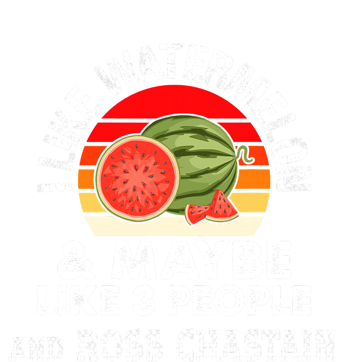 I Like Watermelon And Maybe Like 3 People Vintage Retro T-Shirt