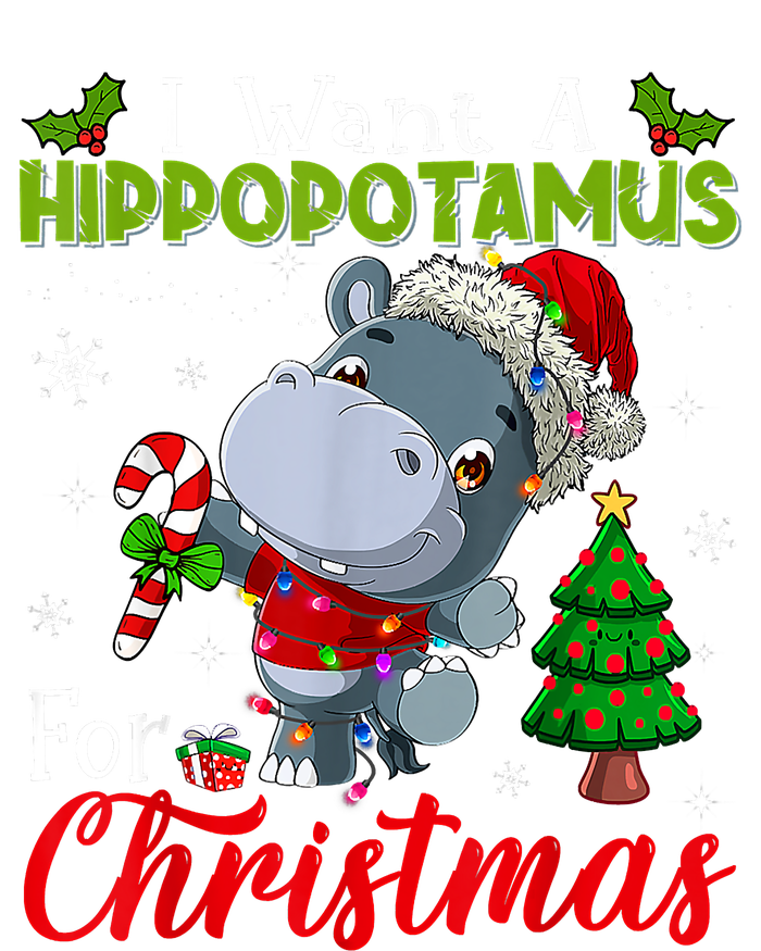 I Want A Hippopotamus For Christmas Xmas Pajama Hippo Lover T-Shirt