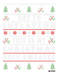 Due To Inflation Ugly Christmas Sweater, Funny Xmas Quote Metallic Star Ornament