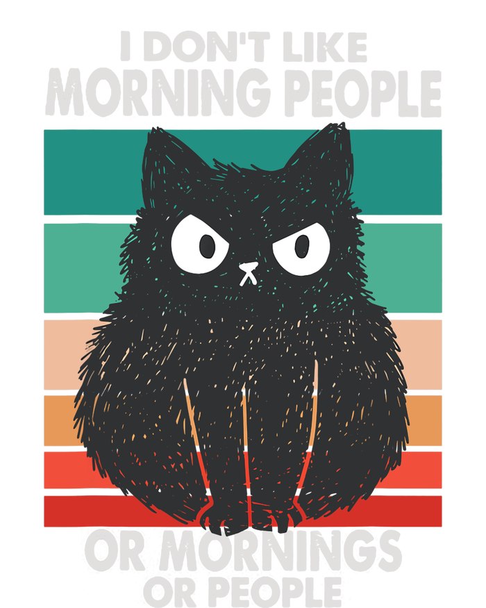 I Don't Like Morning People Or Mornings Or People Funny Cat Full-Length Apron With Pockets