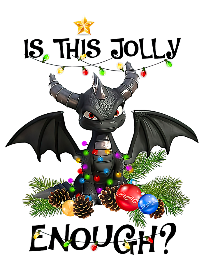 Is This Jolly Enough Christmas Dragon Xmas Holidays Kids Hoodie