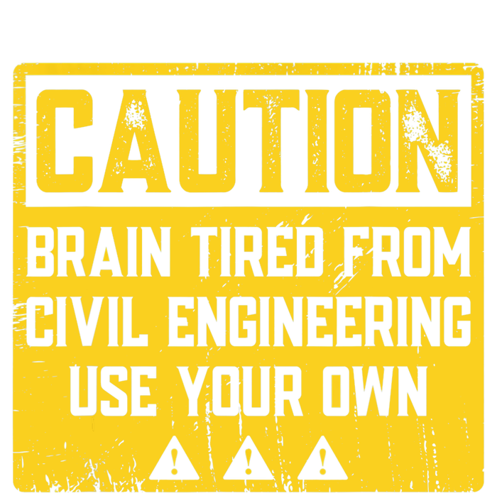 Caution: Brain Tired From Use Your Own Funny Civil Engineer Impact Tech Backpack