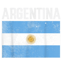 Distressed Argentina Flag Flag Soccer Fan    Ladies Long Sleeve Shirt