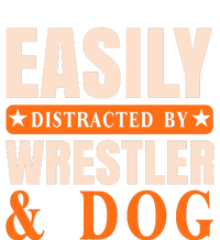 Easily Distracted By Wrestler And Dog Bumper Sticker