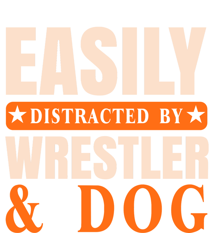 Easily Distracted By Wrestler And Dog Bumper Sticker