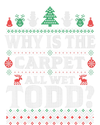 Ugly Why Is The Carpet Funny All Wet Todd Funny Christmas Striped Beanie with Solid Band