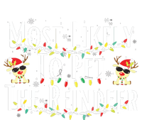 Most Likely To Pet The Reindeer Christmas Tree Lights T-Shirt