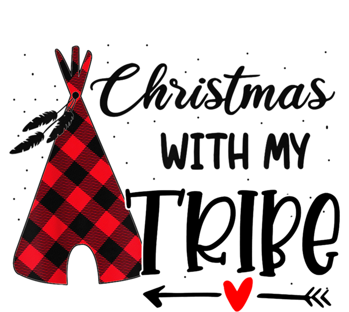 Christmas With My Tribe Red Plaid Family Matching Outfit Gift Coaster