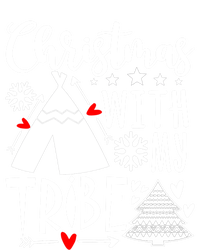 Christmas With My Tribe Red Plaid Family Matching Outfit Gift Kids Long Sleeve Shirt