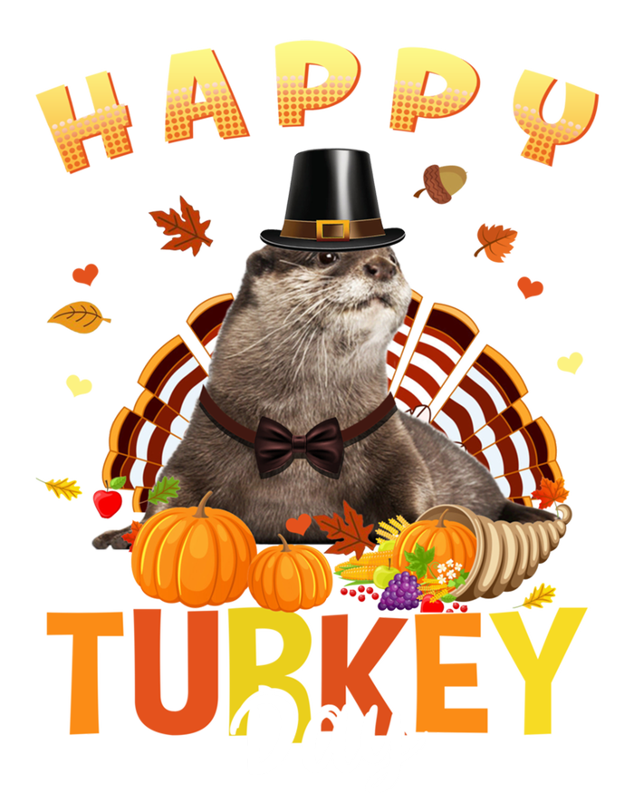 Happy Turkey Day Cute Otter Thanksgiving Day Tees Holiday Gift Mousepad