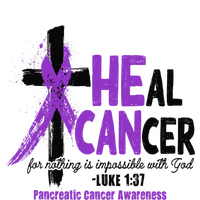 Christian Cross Pancreatic Cancer Awareness Purple Ribbon T-Shirt